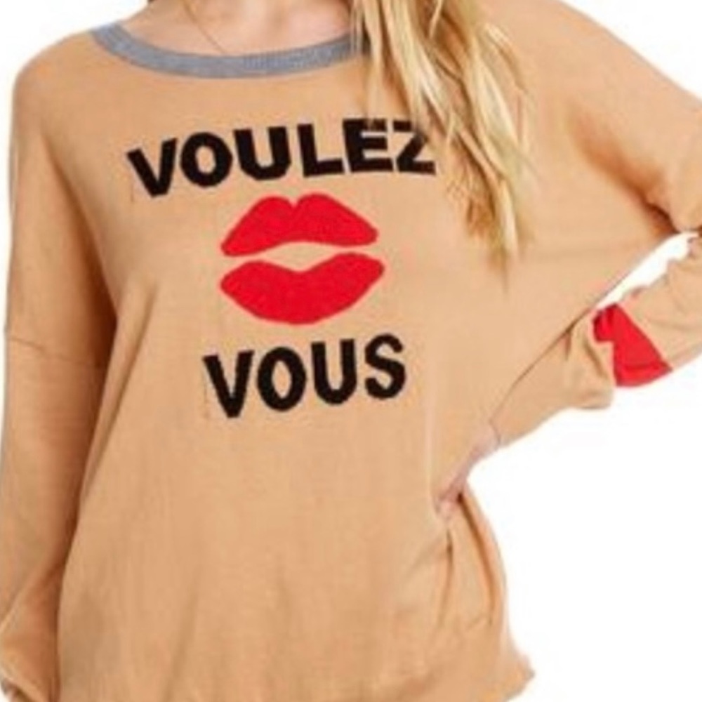 Chaser Voulez Vous Sweater MEDIUM $25 OBO - Picture 2 of 6